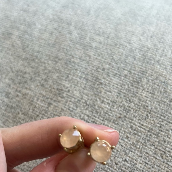 Peach gem earrings - Picture 3 of 3